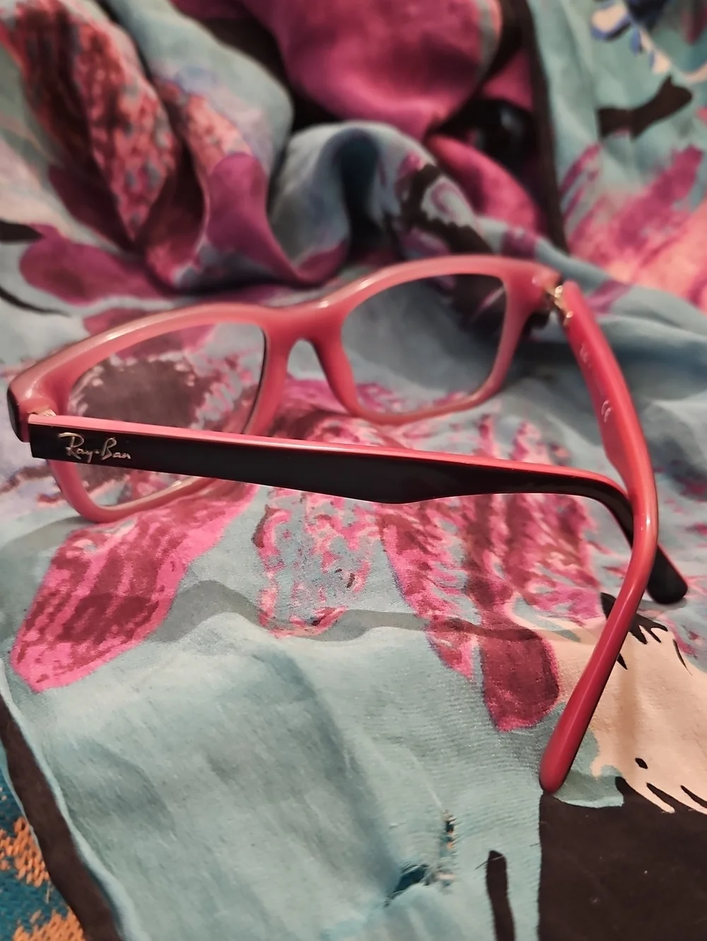 Ray-Ban Pink and Black Two-Tone Optical Frames